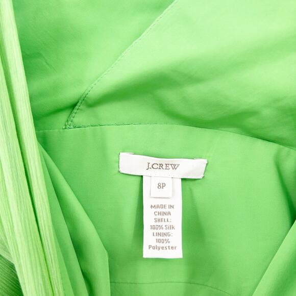 J. Crew Womens Sophia Sleeveless V-Neck Crepe 100% Silk Cocktail Party Dress 8P - Picture 6 of 8